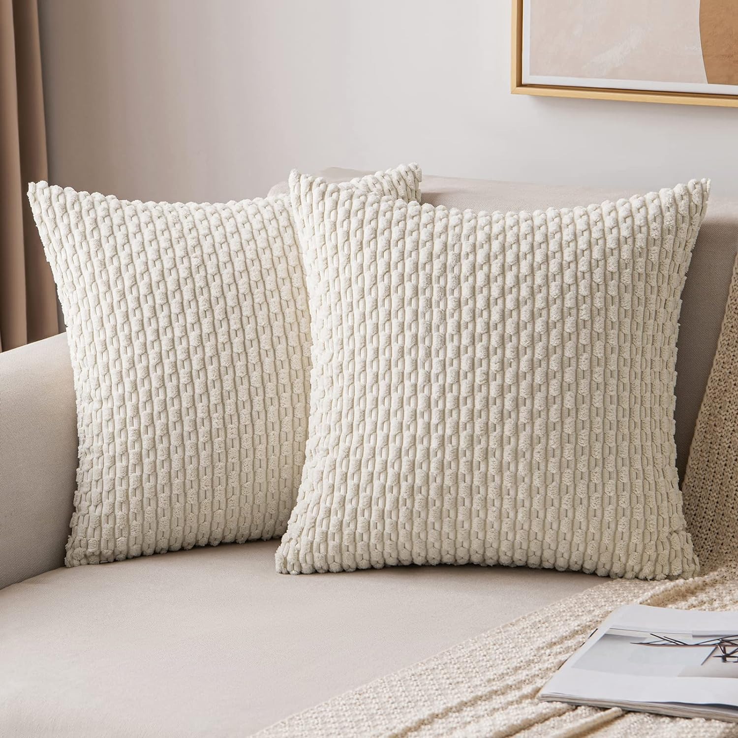 Striped Throw Pillow Cover 18x - Pillow Insert 18X18 review and price