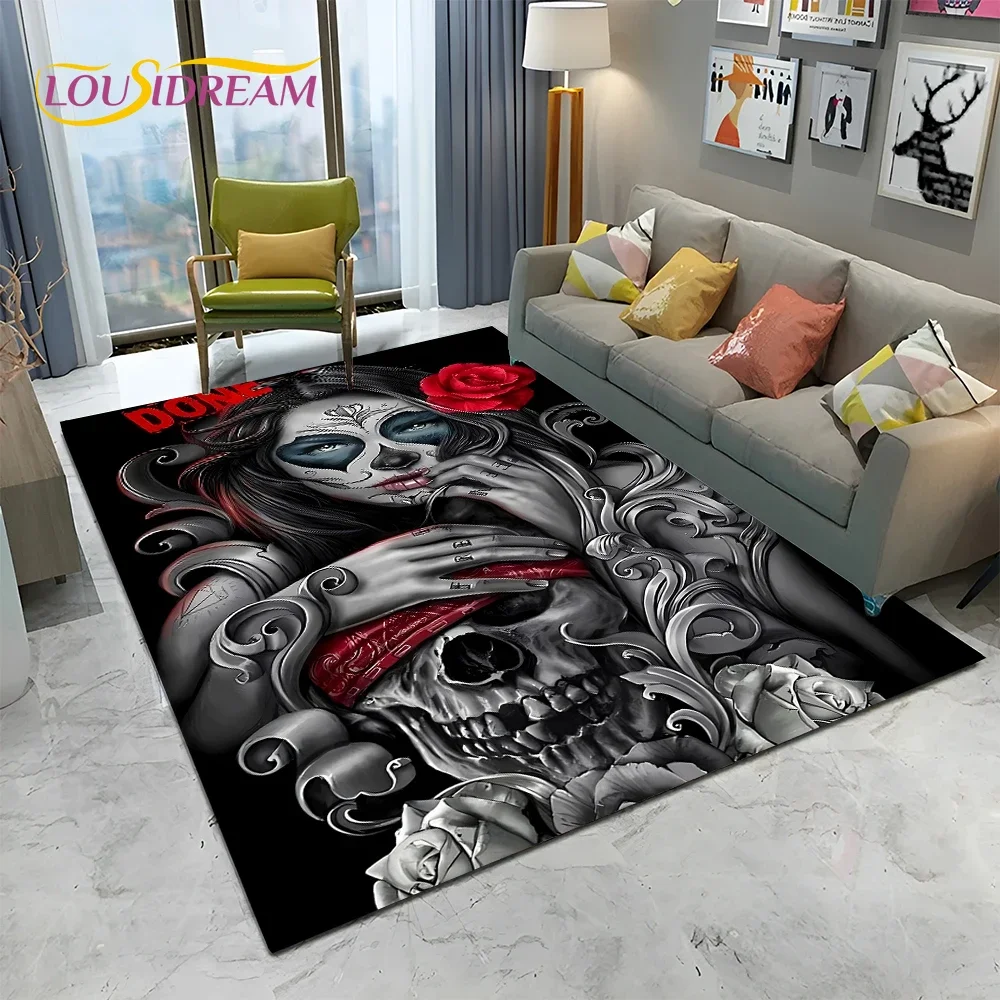 Horror Gothic Female Skull Dea - Home Textiles Sale review and price