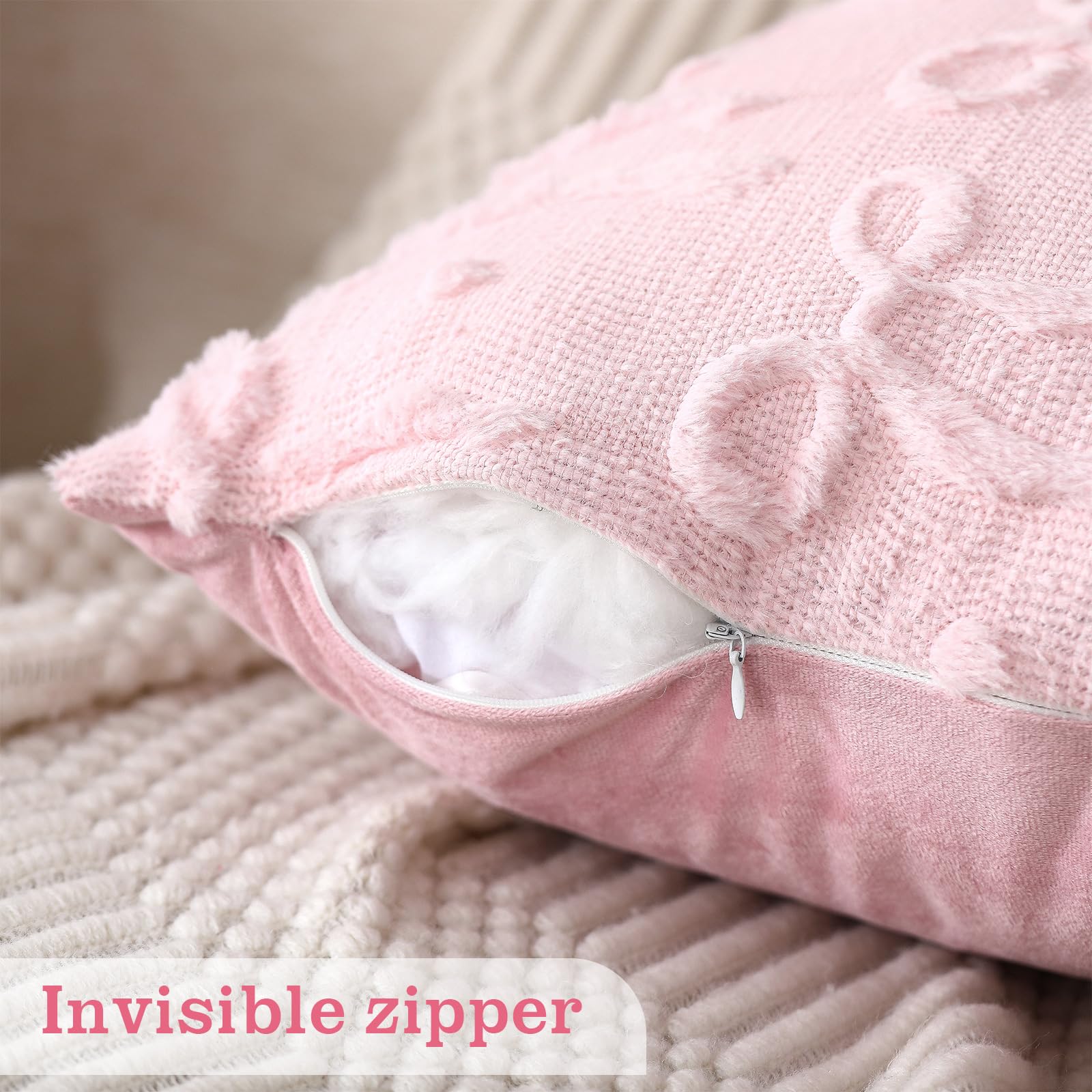 Pink Bow Throw Pillow Covers 1 - Pillow Insert 18X18 review and price