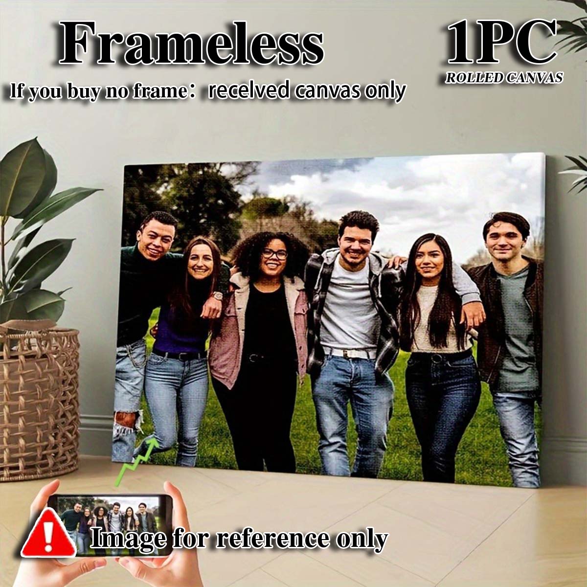 Custom 2D Photo Canvas Wall Ar - Home Textile review and price